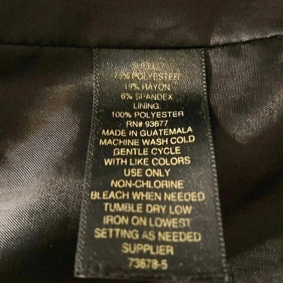 Black Blazer Worthington Women Size 14  One Button Jacket Business or Causal - Picture 6 of 6